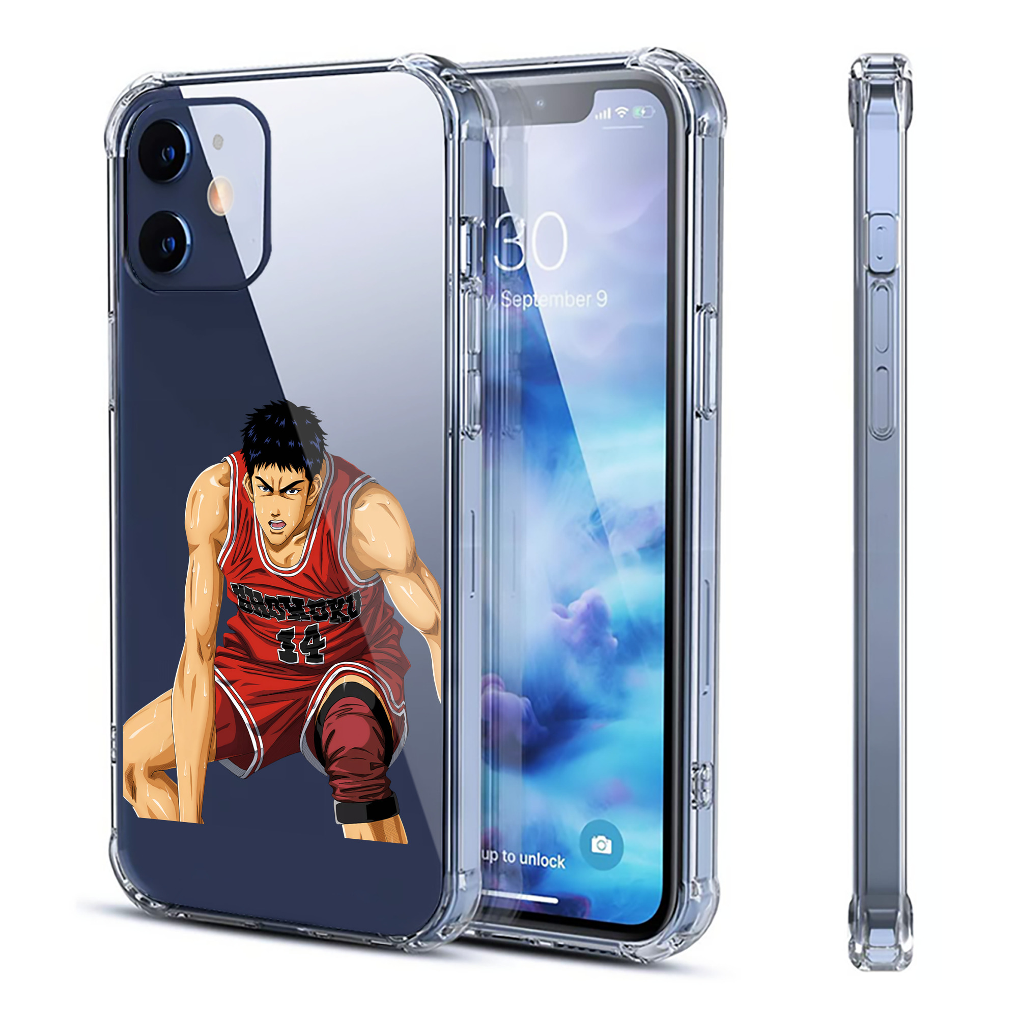 （画像用） SLAM DUNK／スラムダンク 【iPhone 12シリーズ対応】透明スマホケース（クリアソフトケース）